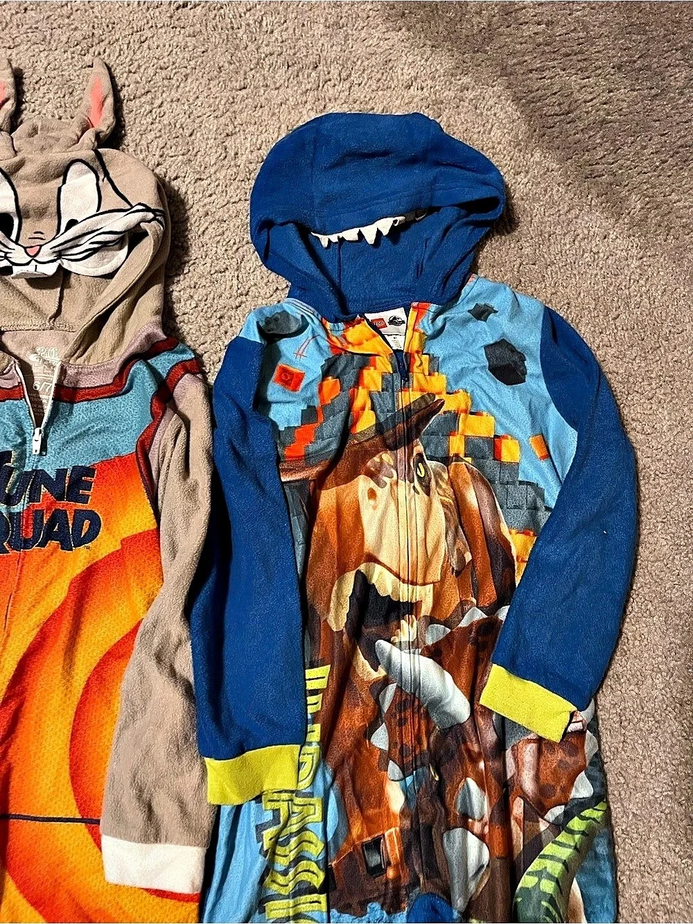 Kids Character Hooded Footies Green & Blue